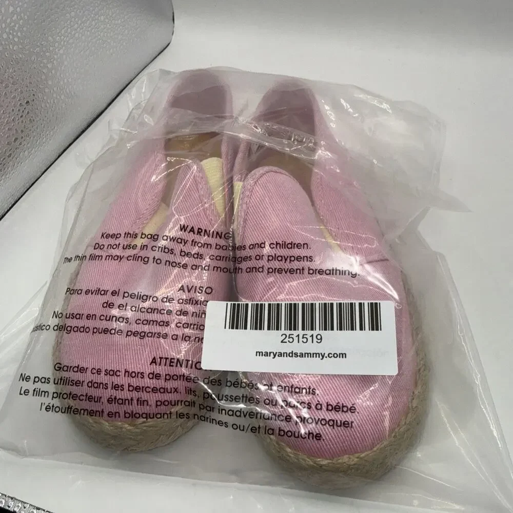Size 12M - Girls Oshkosh Slip-On Pink Shoes with Lemons